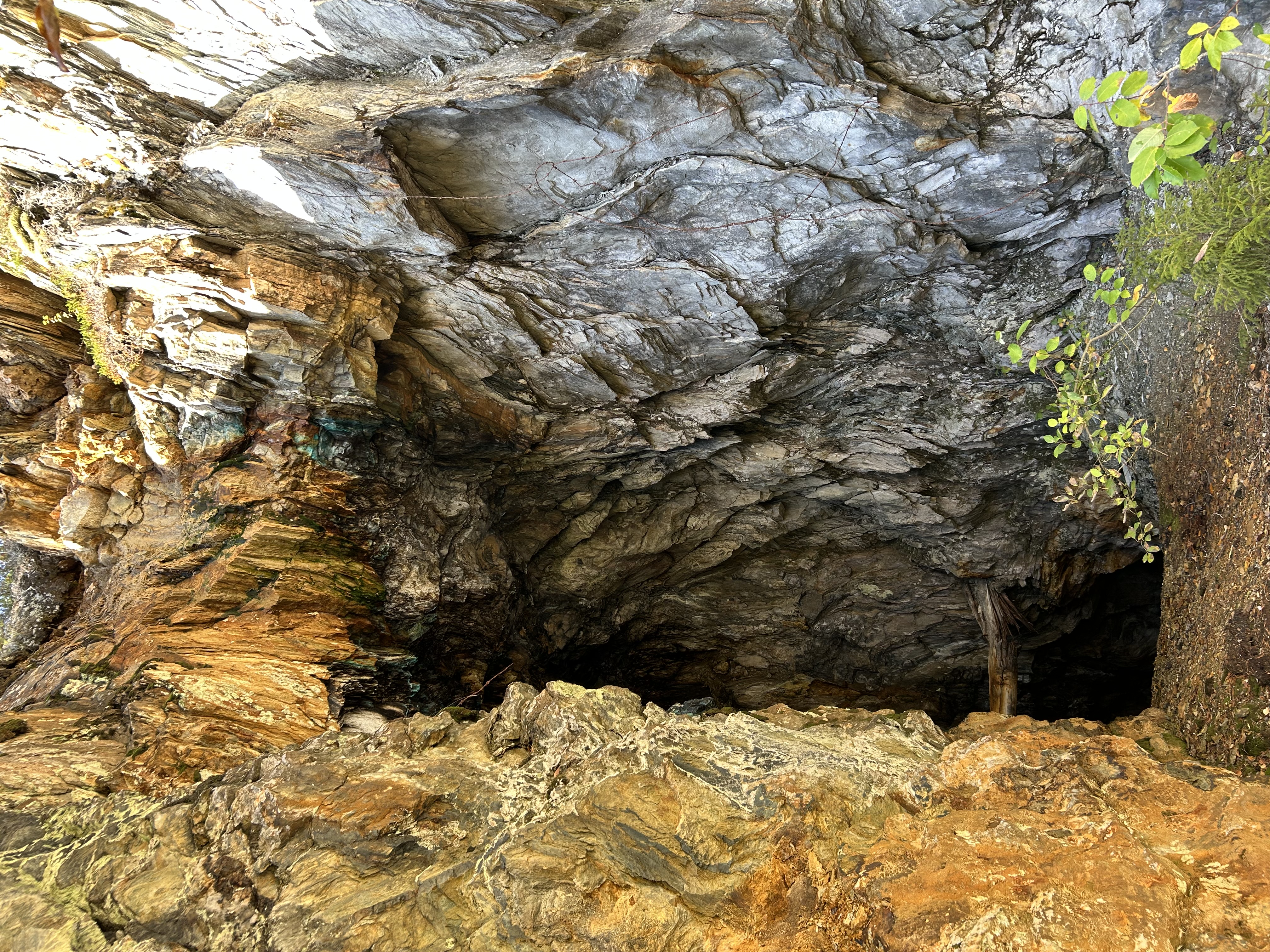 Historic mine entrance at Skrattås